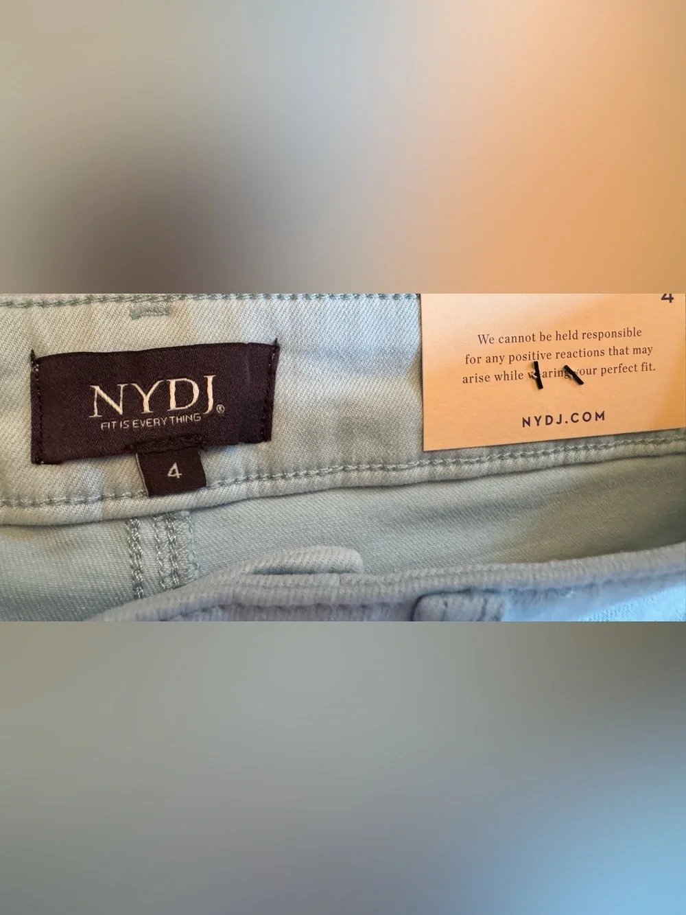 NYDJ Shorts (Ella) side Slit Shorts in Light Blue ** New With Tags** Size - 4